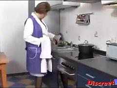 Sucer une bite, Tir de sperme, Allemand, Mamie, Lingerie, Mature, Nénés, Rétro ancien