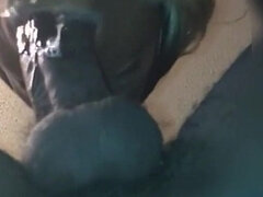 Cumshot in Her Throat Under the Table