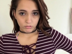 Undersized tits non-pro giving head