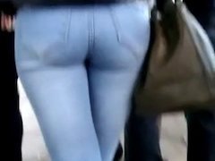 Cul, Brunette brune, Mignonne, Adolescente, Voyeur