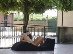 お尻, 黒人, フランス人, ヒール, 乳首, アウトドア, パンティ, オマンコ