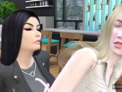 Grosser arsch, Faustfick, Lesbisch, Titten, Spielzeuge