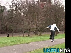 My skate board buddy David Heydon filled my hole with uncut cock