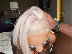 Amatör, Stor kuk, Stora tuttar, Blondin, Avsugning, Creampie, Pov, Tuttar