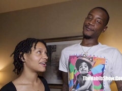 Inexperienced black couple Dante and Rose love to fuck each other hard