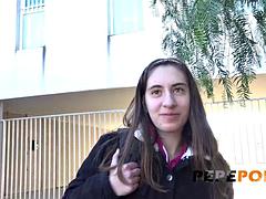 Carolina Lorca is starting to get a hold of it: A stud for our dirty almost-virgin babe!