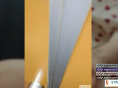 아마추어, 항문, 양성적인, 딜도, 더블 삽입, 스트랩, 젖가슴, 웹캠