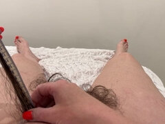 Amateur, Conversation vulgaire, Femelle, Poilue, Masturbation, Mère que j'aimerais baiser, Gicler, Vibromasseur