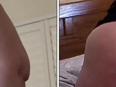 Amateur, Américain, Belle grosse femme bgf, Sucer une bite, Mamie, Chevaucher, Jarretelles