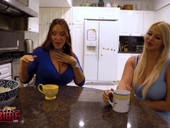 Insatiable Blonde MILFs Rachel Steele & London River Cheating on Husbands with Stepson