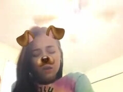 Smallish Mega-Bitch Wanks on Snapchat