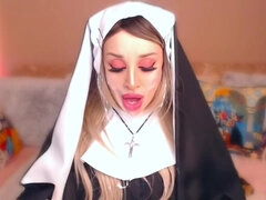 New Nun Outfit Learning How To Suck Vaping Handjob Sloppy Bj Lots Of Ahegao Messy Facial Dirtytalk