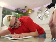 Skinny 60 Year Old Granny Jacy Fucks Students