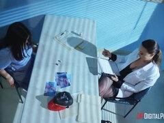 Asiatica, Brunetta, Schizzo di sborra, Capellona, Hd, Ufficio