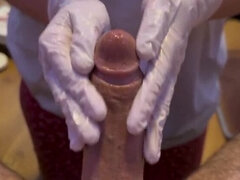 MaskedTeam German MILF Handjob Close-Up Huge Cumshot Compilation