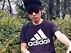 Amatör, Asiatisk, Fransk, Homosexuell, Onani, Utomhus, Offentlig, Sport