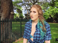 Mačiatko, Blondína, Kuřba, Na psíka, Prirodzené prsia, Vonku, Z pohľadu účastníka