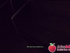 Blondine, Blasen, Deutsch, Brille, Im freien, Pov, Öffentlich, Realität