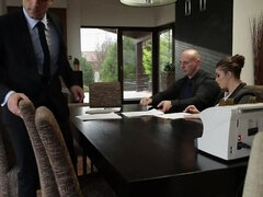 Жопа, Брюнетки, Ласковые ручки, Лизание, Натуральные сиськи, Киски, Секретарша, Втроем