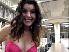 Library Fun with Naughty Girl - Webcam Video