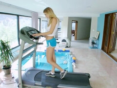 Sporty babe likes every type of workout