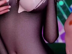 3D Blonde Slut Whore Stripper Have Gangbang Sex