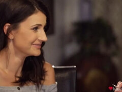 69, Brunetka, Europejski, Palcówka, Lesbijka, Lizanie, Cipka, Ogolona