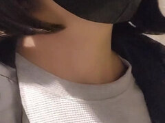 Enthousiasteling, Aziatisch, Sperma shot, Hakken, Ladyboy, Buiten, Openbaar, Alleen