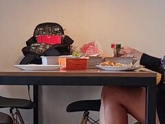 Goddess Kiffa - Face Footstool Slave Under Table - Foot Slave Serve as Face Footstool for Goddess Kiffa