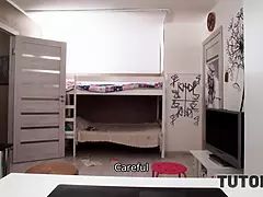 Tutor4k. man profusely toyed with lovely masters throat and drilled cunt