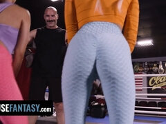 Hot Babes In Leggings Gia Dibella & Summer Vixen Get Free Used By Perv Coach