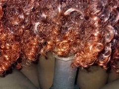 Amatorka, Duży tyłek, Czarny, Obciąganie, Para, Latynoska, Punkt widzenia, Rudowłosa