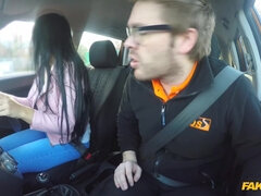 Muscled MILF in Fake Driving School