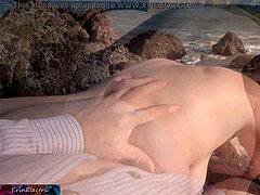 아메리카인, 해변, 얼굴에, 집에서 만든, 밀프, 야외의, 공개적인, 관음증이 있는 사람