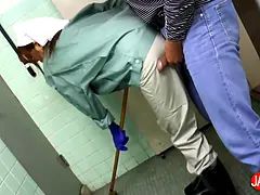 Javhub huge boobed janitor maki koizumi sucks a hard cock