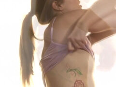 Piękna, Słodka, Głebokie gardło, Twarzowy, Hd, Cipka, Połknąć, Tatuaż