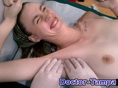Dr. Tampa gives a thorough medical exam to Lilly Jade with some naughty twists