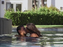 Sexy brunette got fucked in the pool