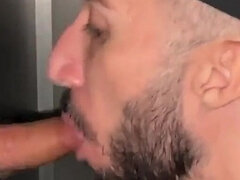 Gay Glory Hole Pleasures with Cocksucker