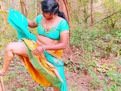 Desi bhabi gets wild with her husband in the forest
