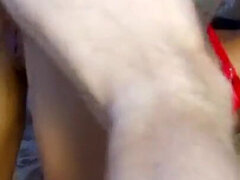 Brunette babe gets hard anally fucked from military men