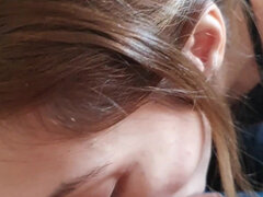 Amateur, Sucer une bite, Brunette brune, Couple, Européenne, Pov, Maigrichonne
