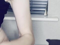 Skinny White Virgin Tranny Shows off Everything for First Time