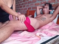 Cabalgando duro, gritona culona, interracial creampie