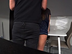 Real cheating. Wife fucks in the kitchen with her husbands friend while he is not home. Taboo