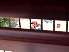 Blonde Poolside Double Penetration Ecstasy