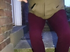 Public Wetting - And Spending A Whole Day In Pissy Leggings ;)