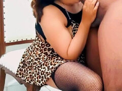 Amateur, Asiatique, Sucer une bite, Couple, Hôtel, Indonésienne, Jarretelles
