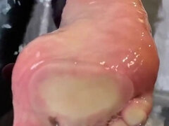 Amatoriale, Fetish, Piede fetish, Umiliazione, Dominatrice, Doccia, Solo