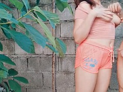 Amatør, Asiat, Babe, Creme tærte, Hårdt, Udendørs, Teenager, Bryster